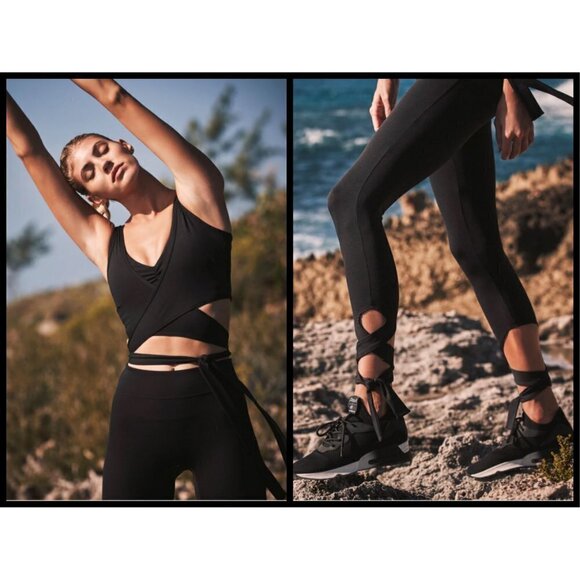 💕DEVON WINDSOR💕 Workout Set Ellie Top + Sophia Leggings ~ Blanco White S NWT - Picture 7 of 15